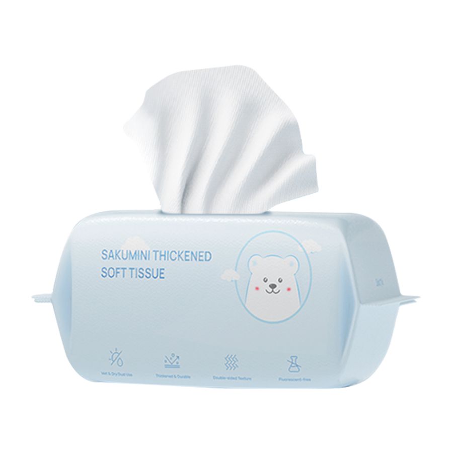 Sakumini Tisu Kering Bayi Facial Tissue Wipes Hand Mouth 80sheets