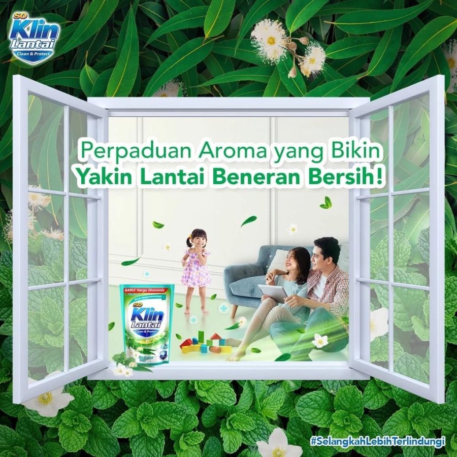 SoKlin Clean & Protect Eucalyptus Mint Pembersih Lantai 700 ml 1pcs