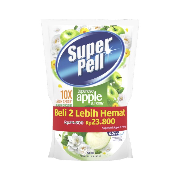 Bundle Isi 2 Superpell Japanese Apple & Peony Pembersih Lantai