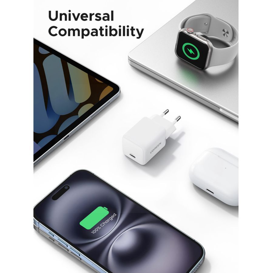 Ugreen N Series 30 Watt GaN Black Charger Adaptor 1pcs