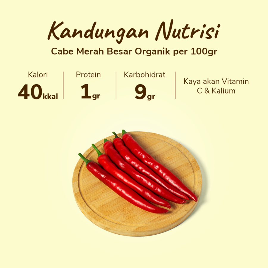 Cabe Merah Besar Organik 150gram