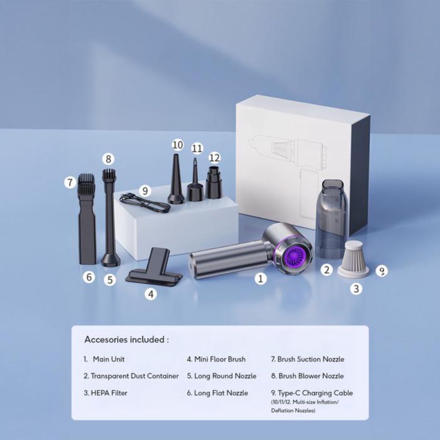 Kiip Portable Vacuum Cleaner 1pcs