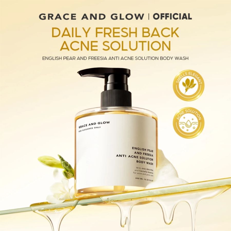 Grace and Glow English Pearl and Freesia Anti Acne Solution Body Wash 400ml