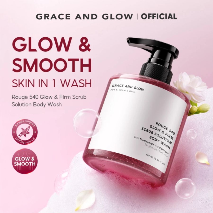 Grace and Glow Rouge 540 Glow & Firm Scrub Solution Body Wash 400ml
