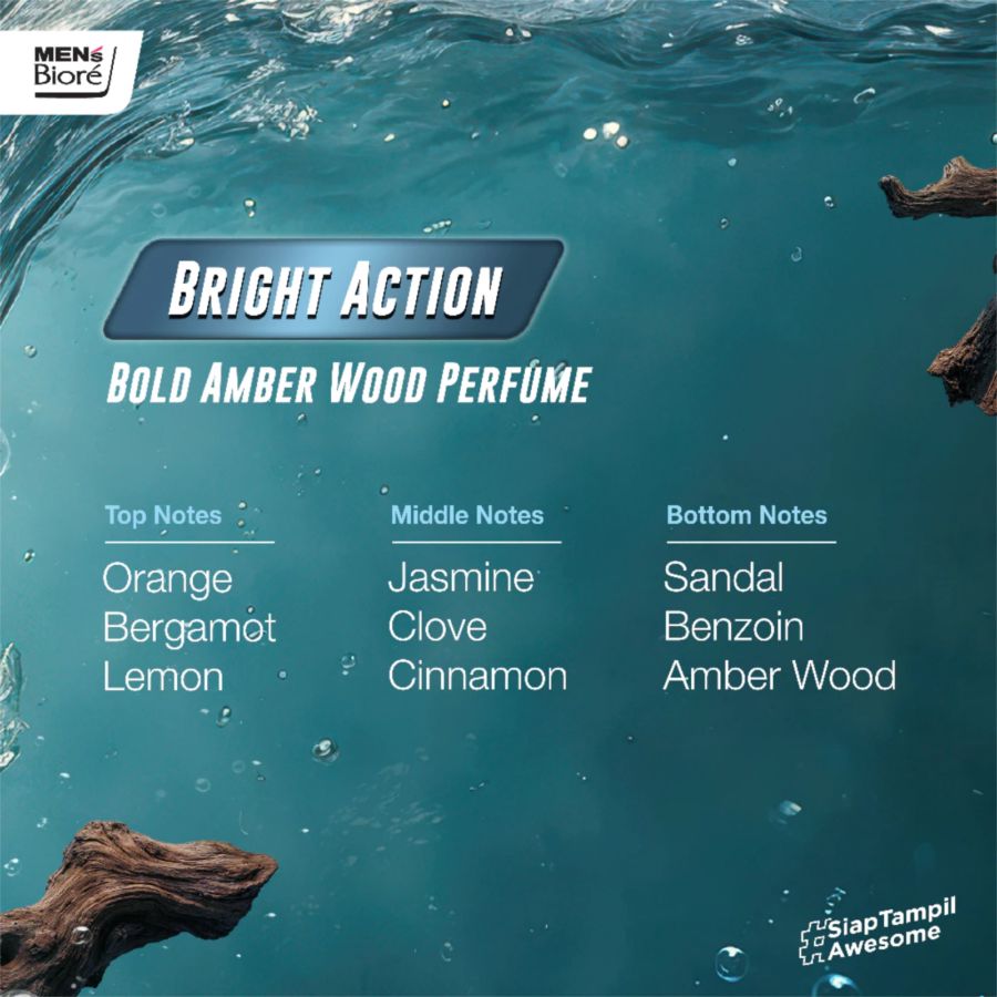 Men's Biore Bright Action Body Foam Refill 400ml