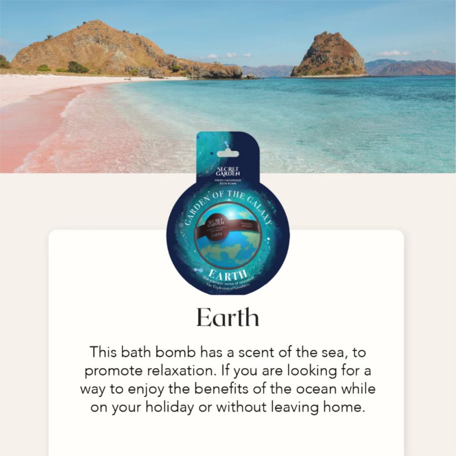 Secret Garden Earth The Sea Garden of The Galaxy Bath Bomb 100gram