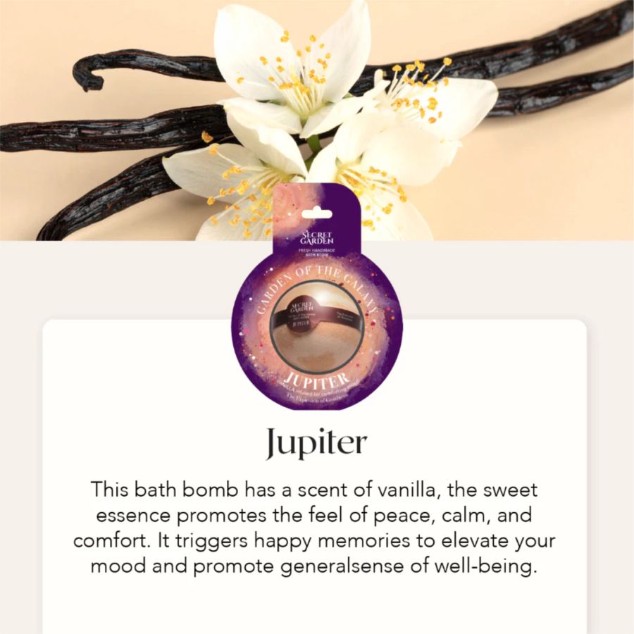 Secret Garden Jupiter Vanilla Garden of The Galaxy Bath Bomb 100gram