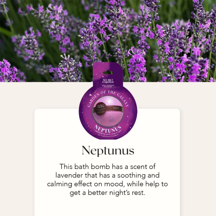 Secret Garden Neptunus Lavender Garden of The Galaxy Bath Bomb 100gram