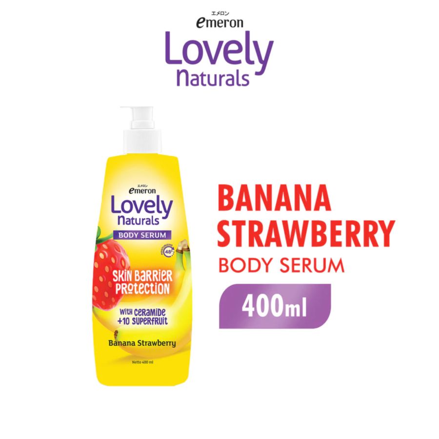 Emeron Lovely Naturals Banana Strawberry Body Lotion 400ml 1pcs