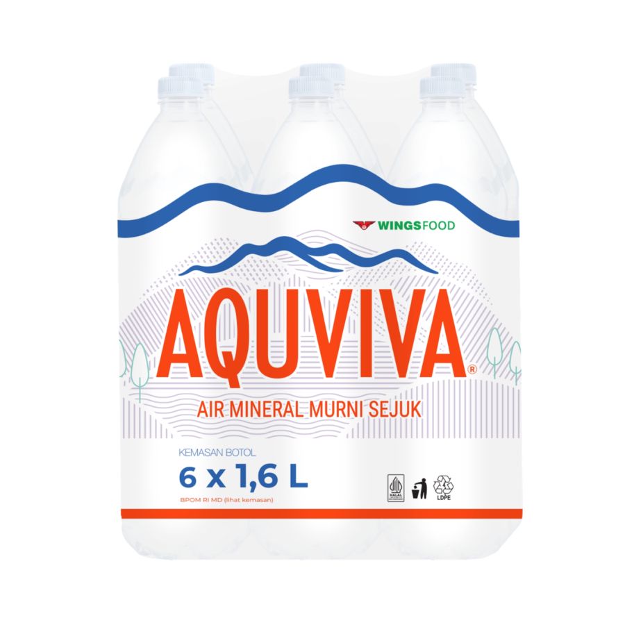 Aquviva Air Mineral Botol Multipack 1600ml 6bottles