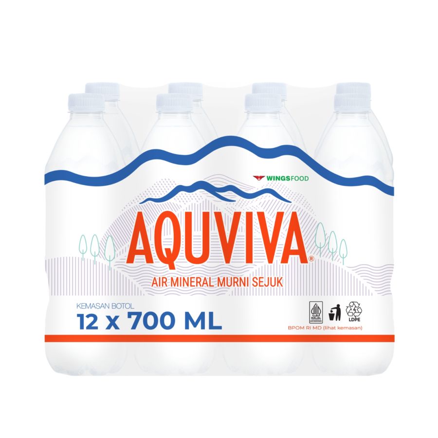 Aquviva Air Mineral Botol 700ml 12bottles