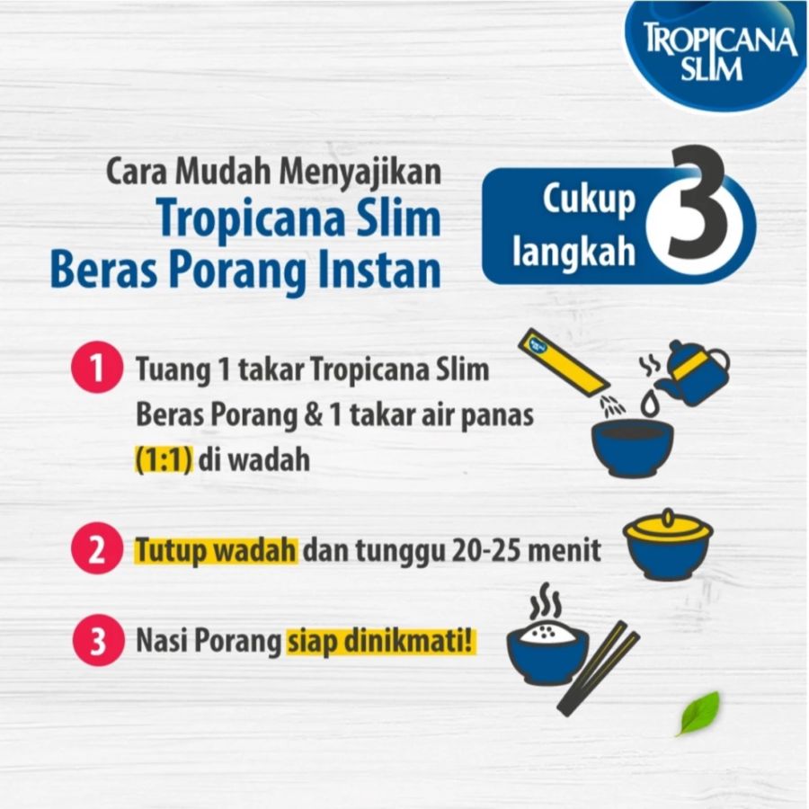Tropicana Slim Beras Porang Instan Box 10 sachets 400gram