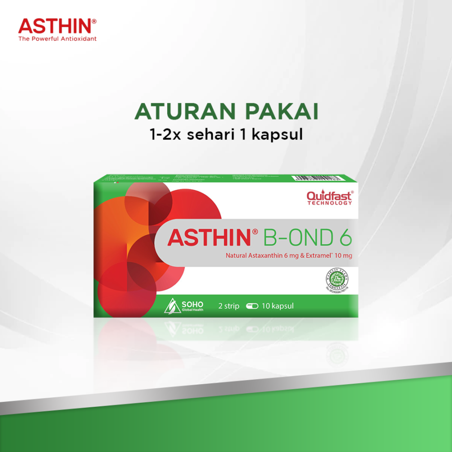 Asthin B-OND 6 Suplemen Antioksidan 10 Kapsul 2 Strips 1pcs