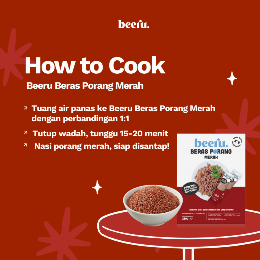 Beeru Beras Porang Merah Box (7 x 40gr)   280gram