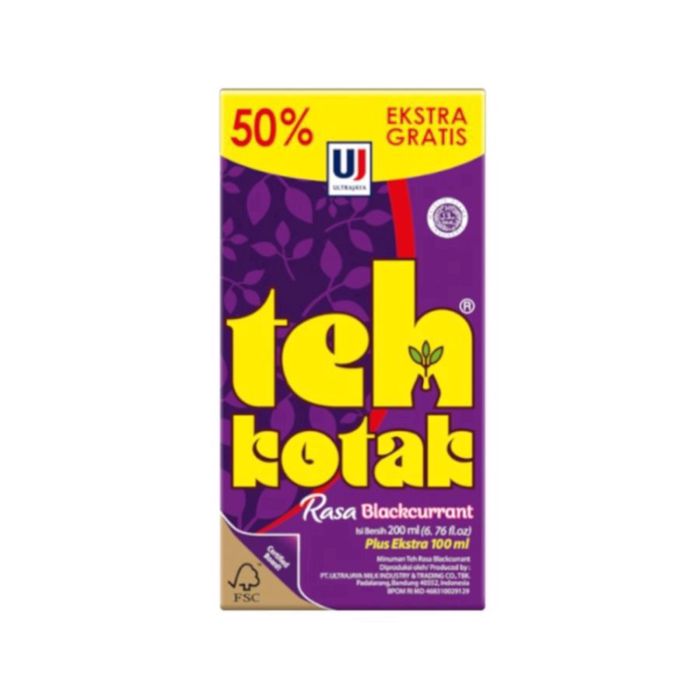 [Bundle 2] Ultrajaya Teh Kotak Rasa Blackcurrant 300 ml