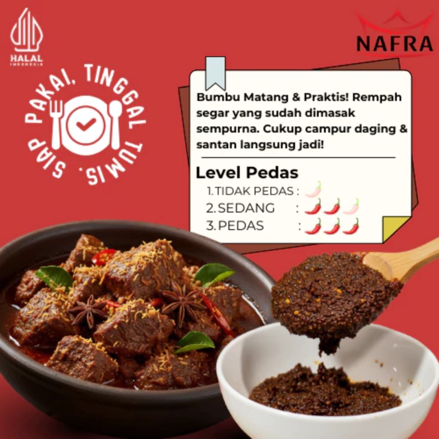 Nafra Bumbu Rendang 250gram