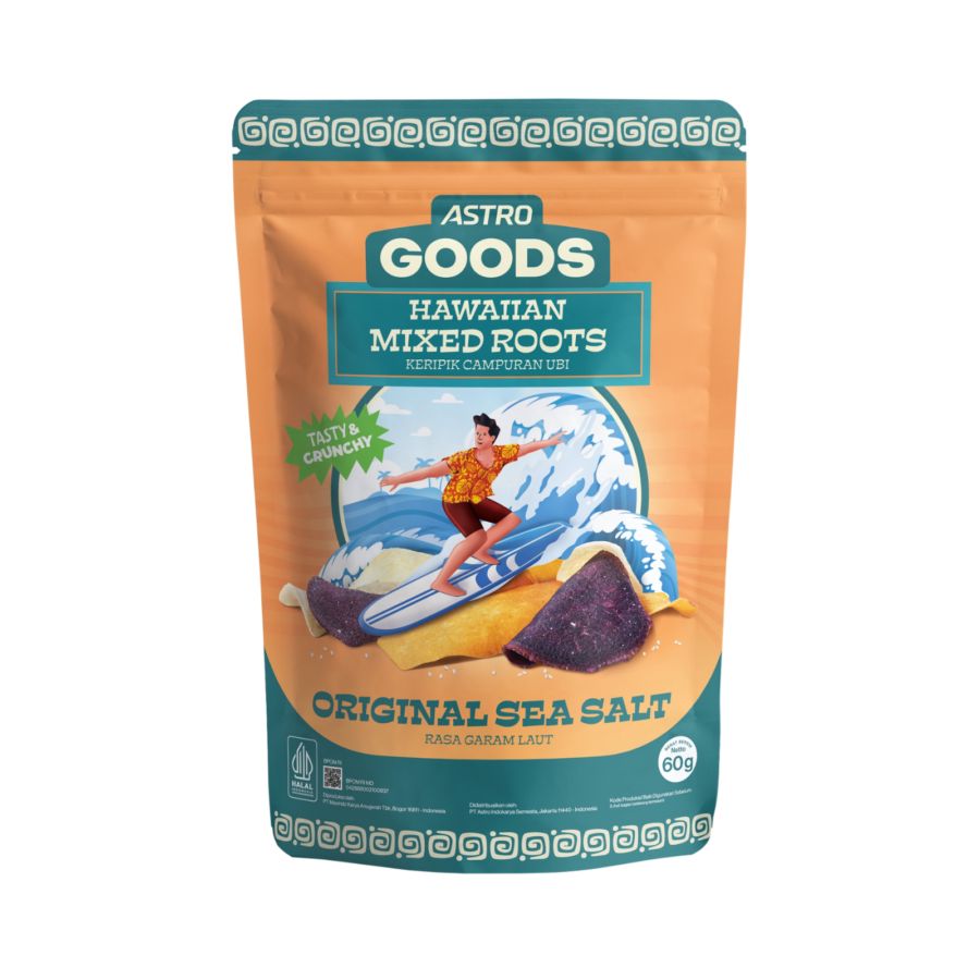 Hawaiian Mixed Roots Keripik Campuran Ubi Original Sea Salt Astro Goods 60gram