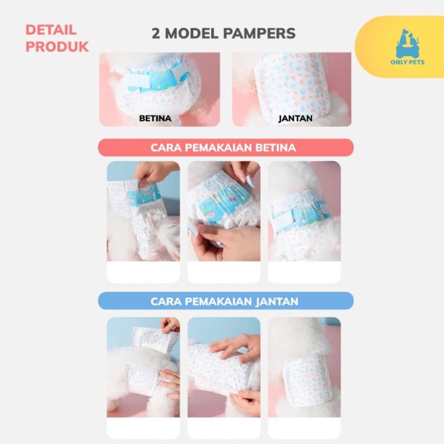 Paw Power Travelling Pet Diapers Popok Pampers Anjing Betina Trial Size S 1pack