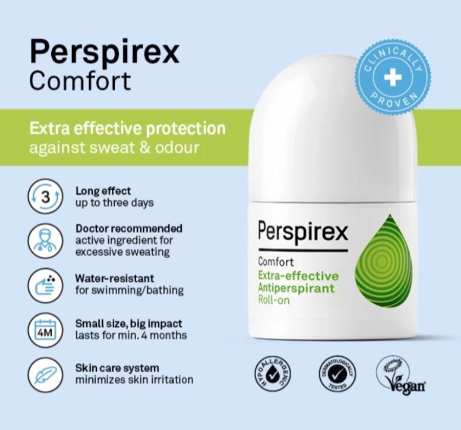 Perspirex Comfort Extra Effective Antiperspirant Roll On 20ml
