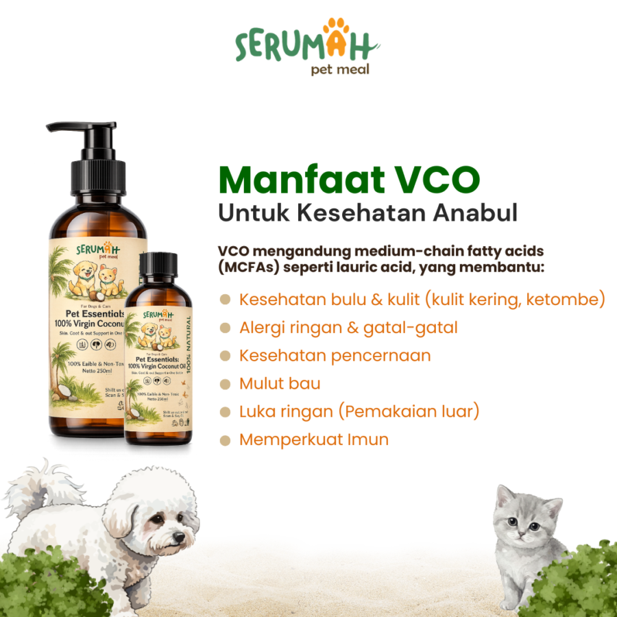 Serumah Virgin Coconut Oil Suplemen Anjing dan Kucing 1pcs