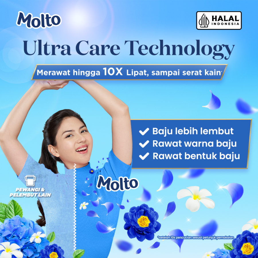 Bundle Isi 2 Molto Morning Fresh Pelembut dan Pewangi Pakaian 550ml