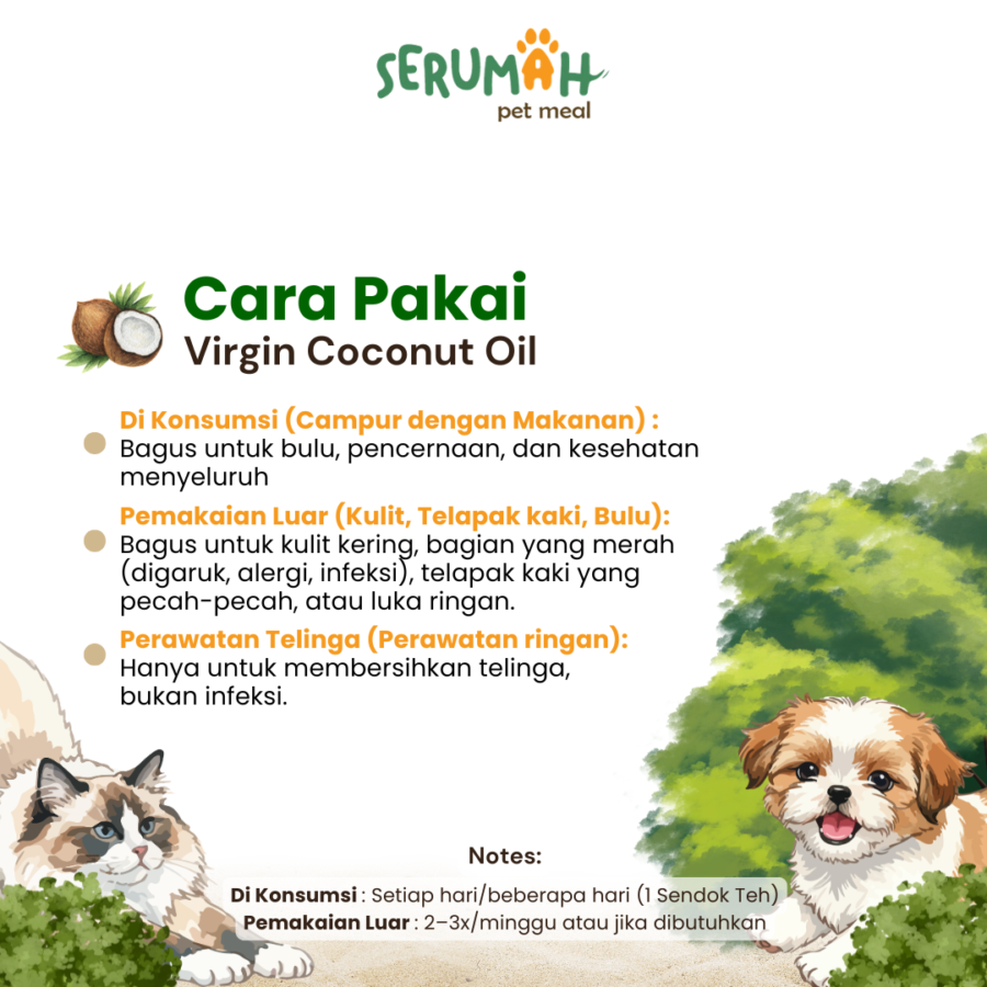Serumah Virgin Coconut Oil Suplemen Anjing dan Kucing 1pcs