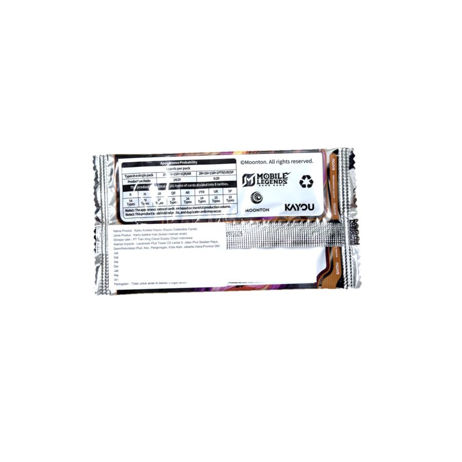 KAYOU MOBILE LEGENDS Bang Bang Hand of Destiny Booster Pack Collectible Card 1pcs