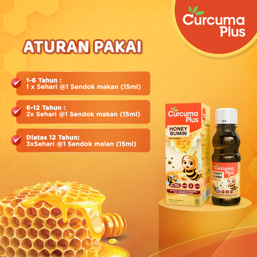 Curcuma Plus Honey Bumin Original Suplemen 100 ml 1pcs