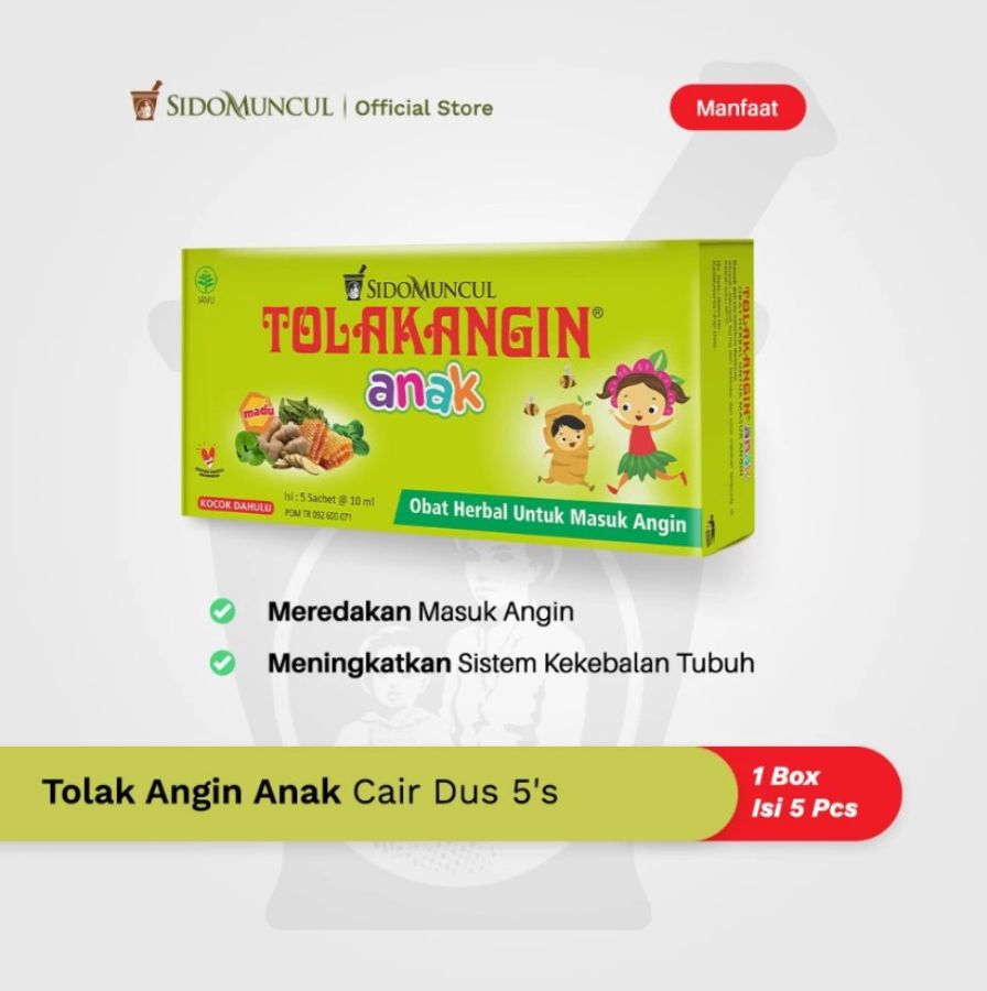 Tolak Angin Anak Obat Herbal Masuk Angin 5 sachets 1box