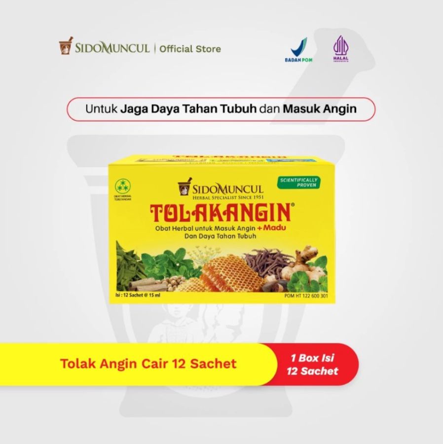 Tolak Angin Obat Herbal Masuk Angin 12 sachets 1box