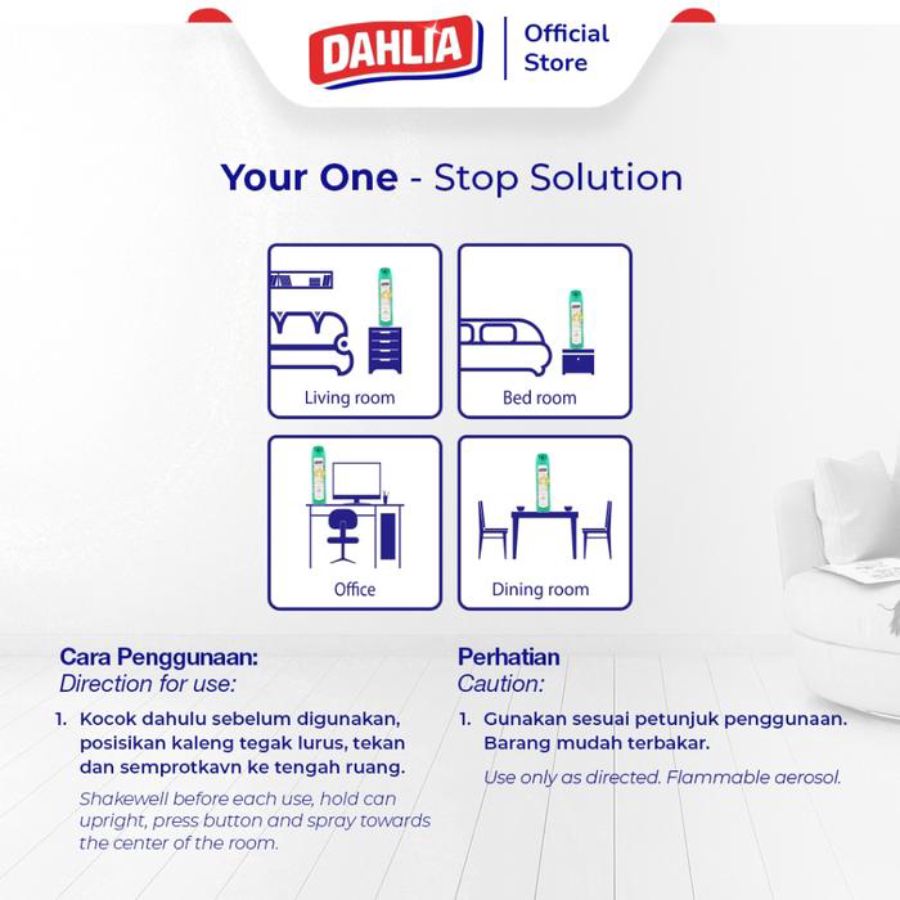 Dahlia Aerosol Heritage Teh Keraton Pengharum Ruangan 350+50ml 1pcs