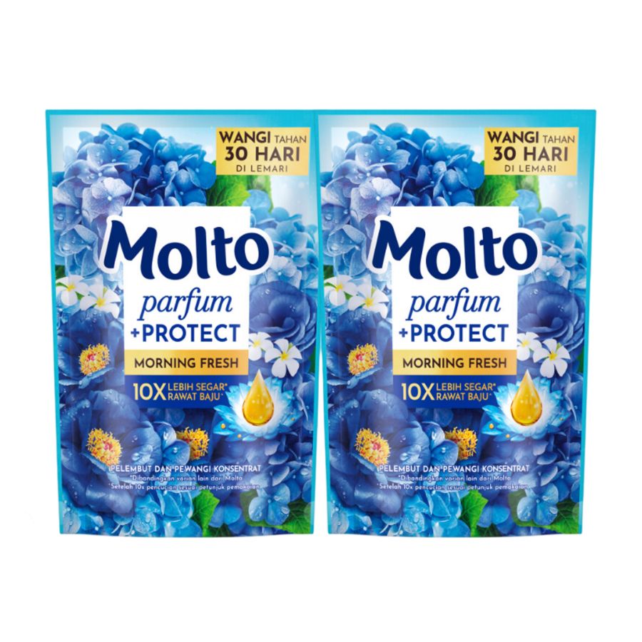 Bundle Isi 2 Molto Morning Fresh Pelembut dan Pewangi Pakaian 550ml