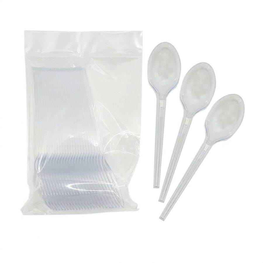 Sendok Plastik Bening A Basics 25pcs
