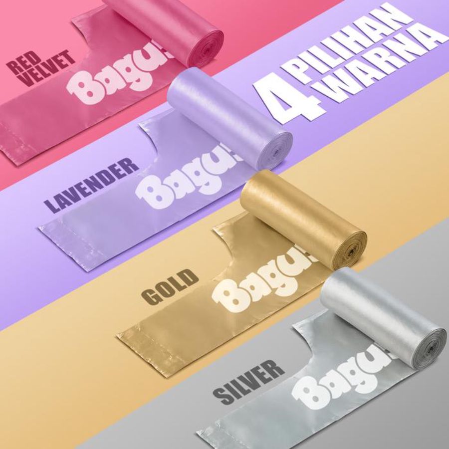 Bagus Trashbag Roll T-shirt Size 60 x 85 cm 46 Liter Fresh Scented 24 Bags 1pcs