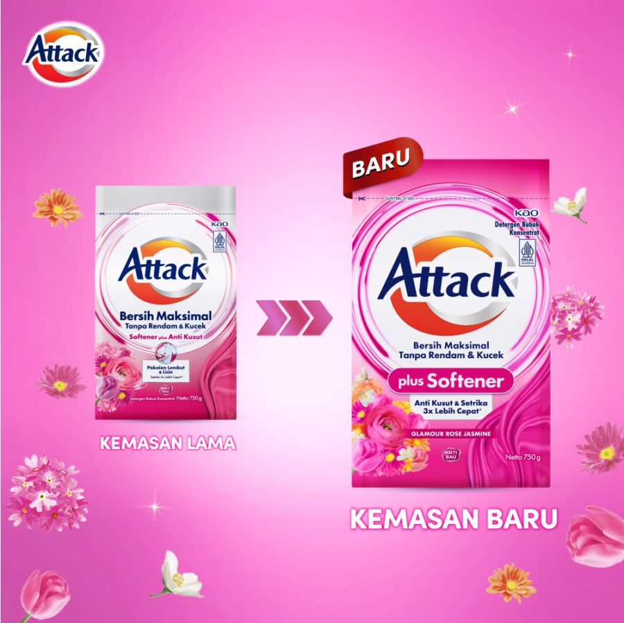 Attack Plus Softener Deterjen Bubuk 750gram