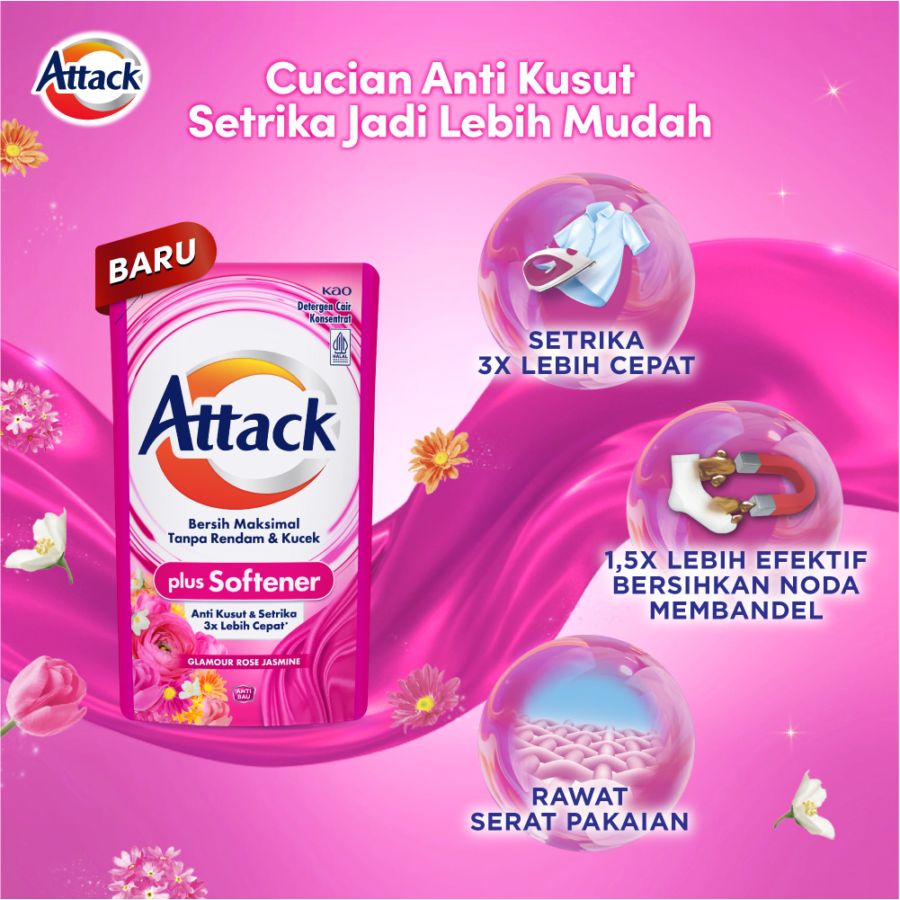 Attack Plus Softener Deterjen Cair 750ml