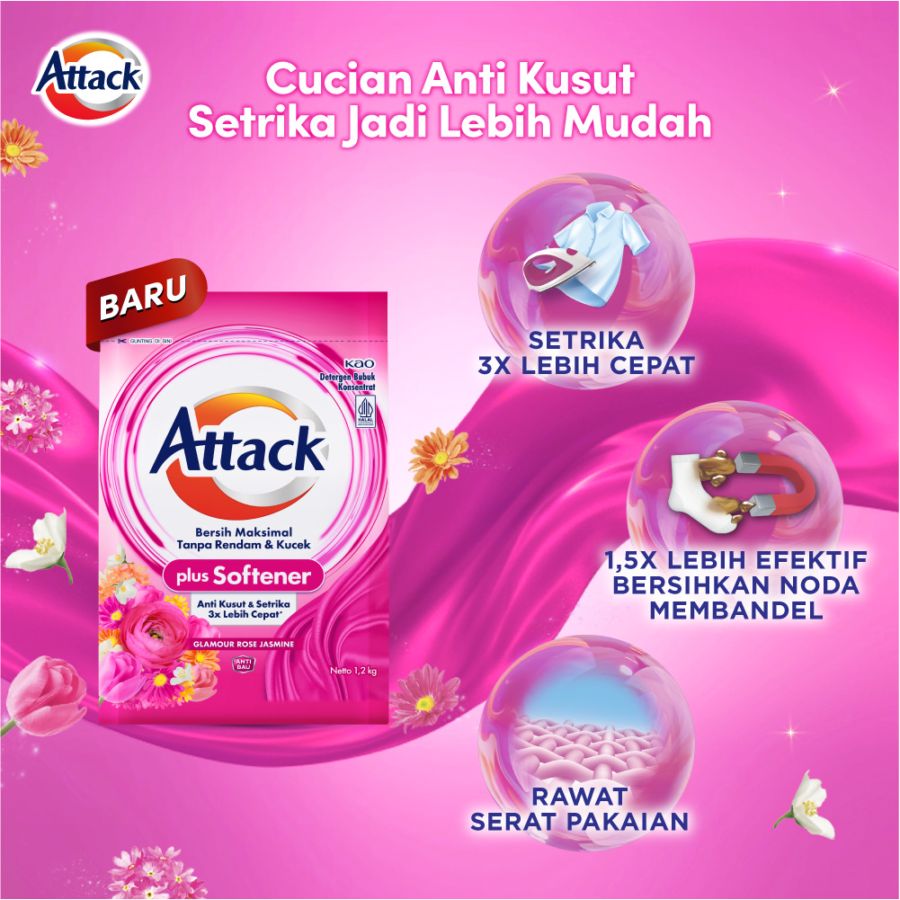 Attack Plus Softener Deterjen Bubuk 1200gram