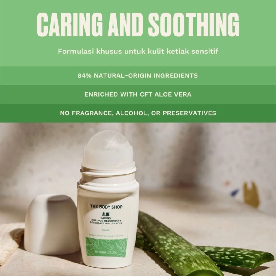 The Body Shop Aloe Caring Deodorant Roll On 50ml