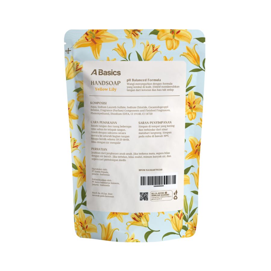 Yellow Lily Handsoap Pouch A Basics 400ml