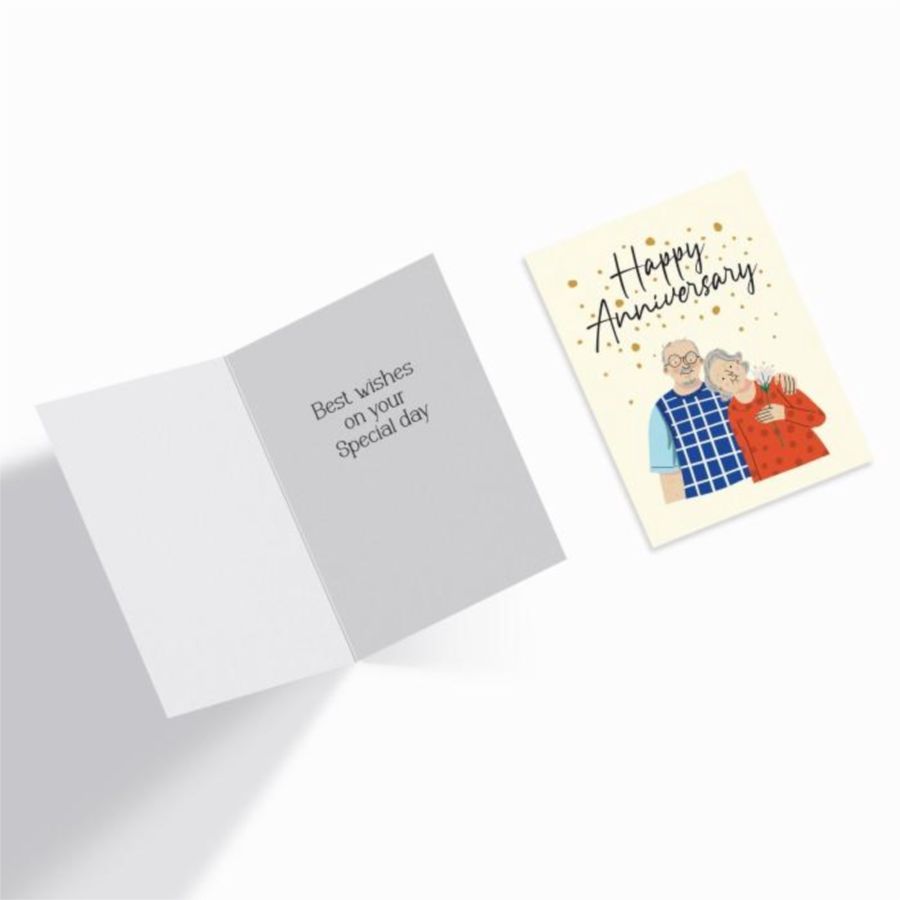 Capricorn Design Happy Anniversary ED111 12,5cm x 16,5cm Greeting Card 1pcs