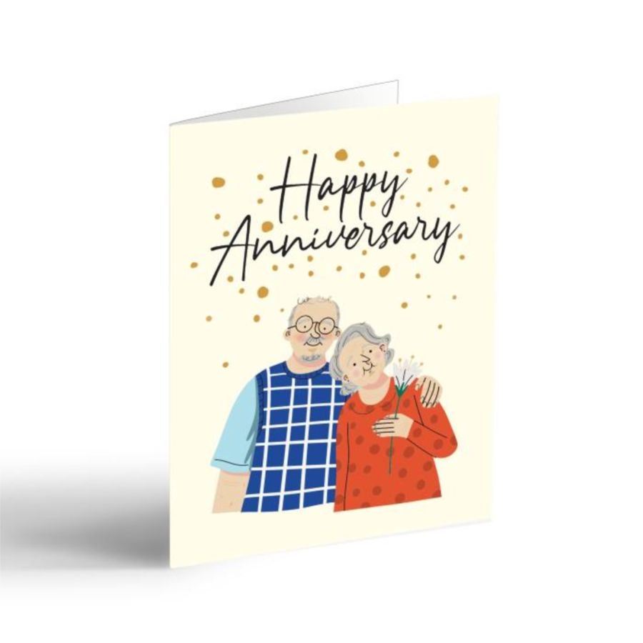 Capricorn Design Happy Anniversary ED111 12,5cm x 16,5cm Greeting Card 1pcs