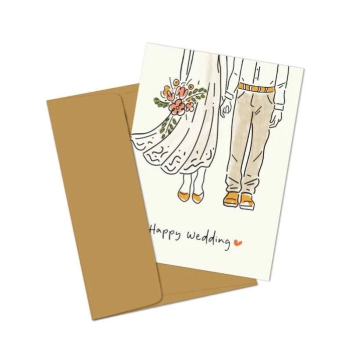Capricorn Design Happy Wedding ED101 12,5cm x 16,5cm Greeting Card