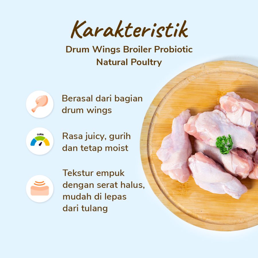 Drum Wings Broiler Probiotic Natural Poultry 250gram