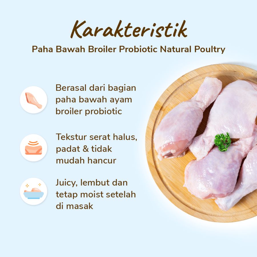 Paha Bawah Broiler Probiotic Natural Poultry 400gram