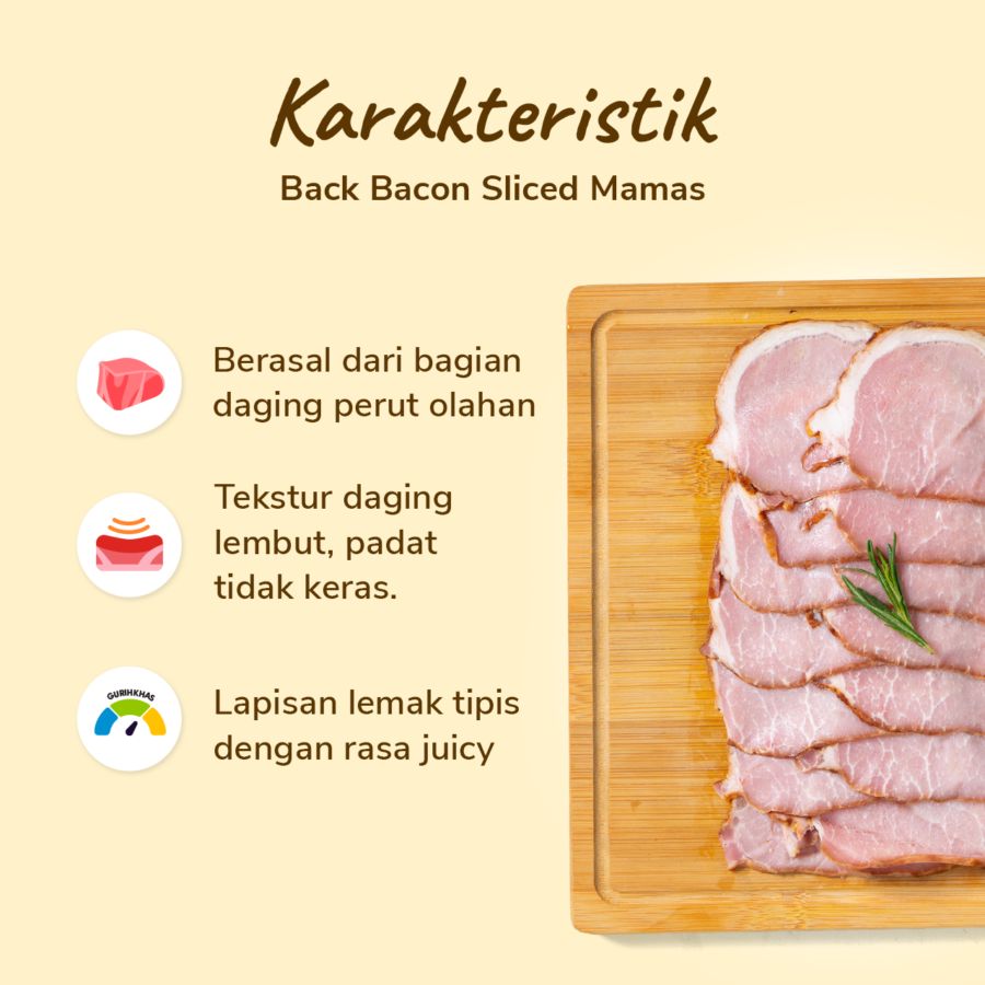 Back Bacon Sliced Mamas 250gram