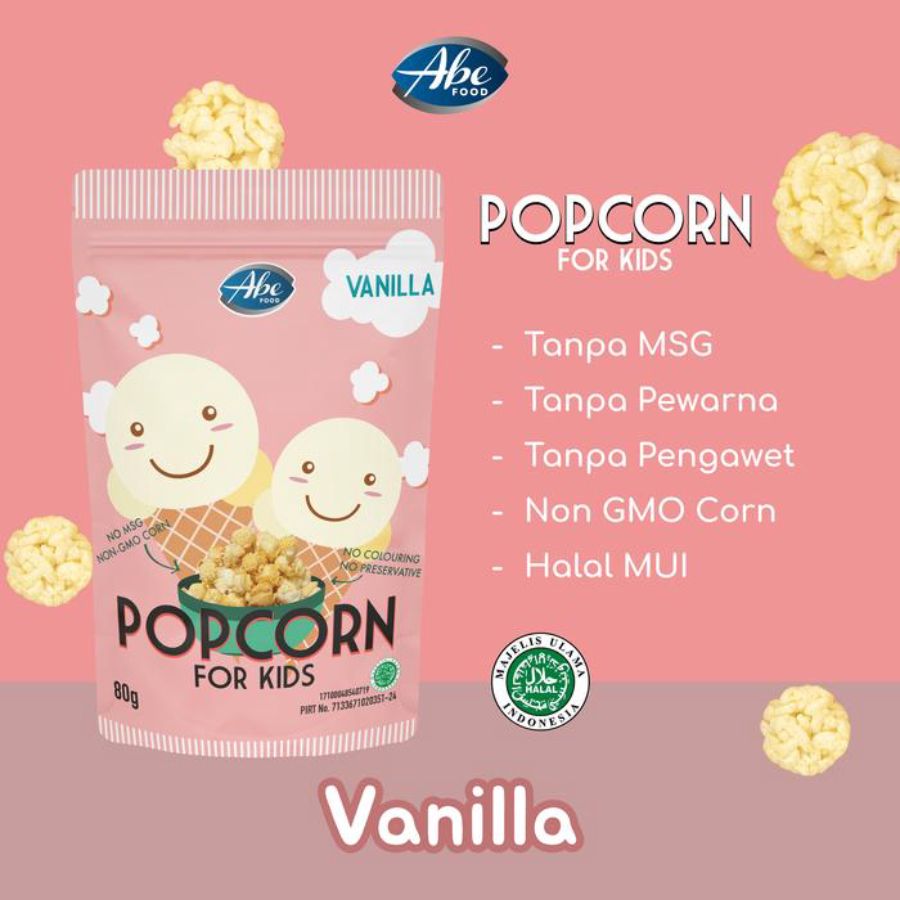 Abe Food Popcorn For Kids Vanilla 80gram