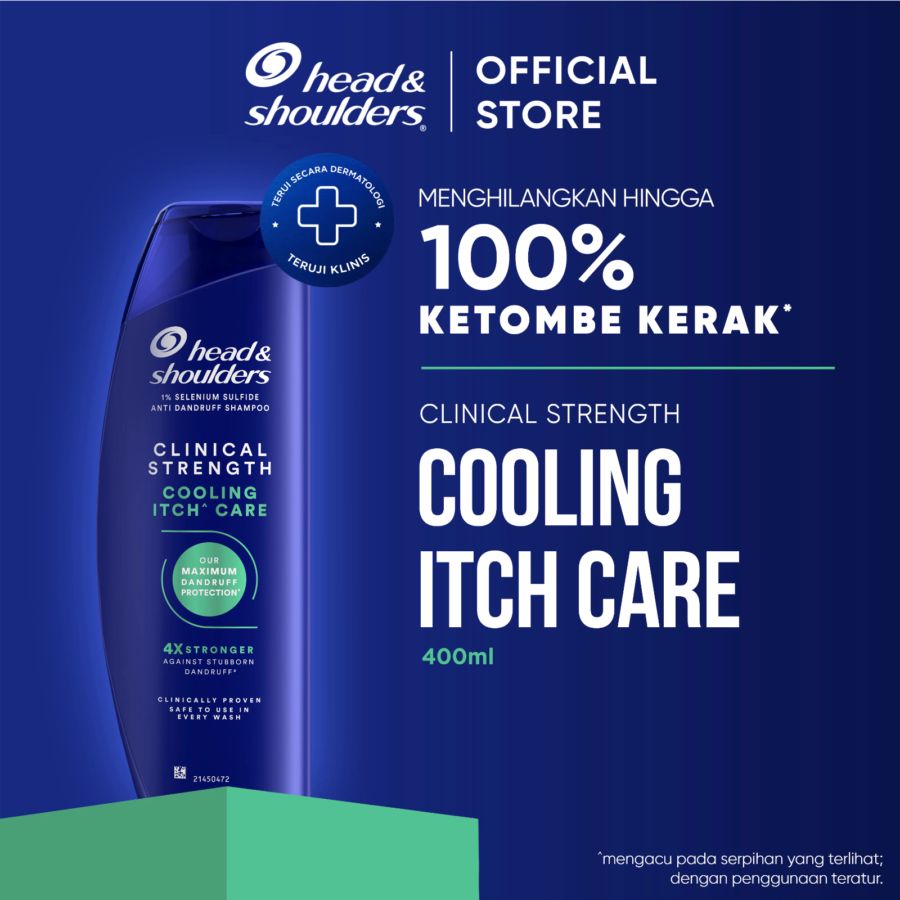 Head & Shoulders Clinical Strength Cooling Itch Care Anti Dandruff Shampoo 400ml