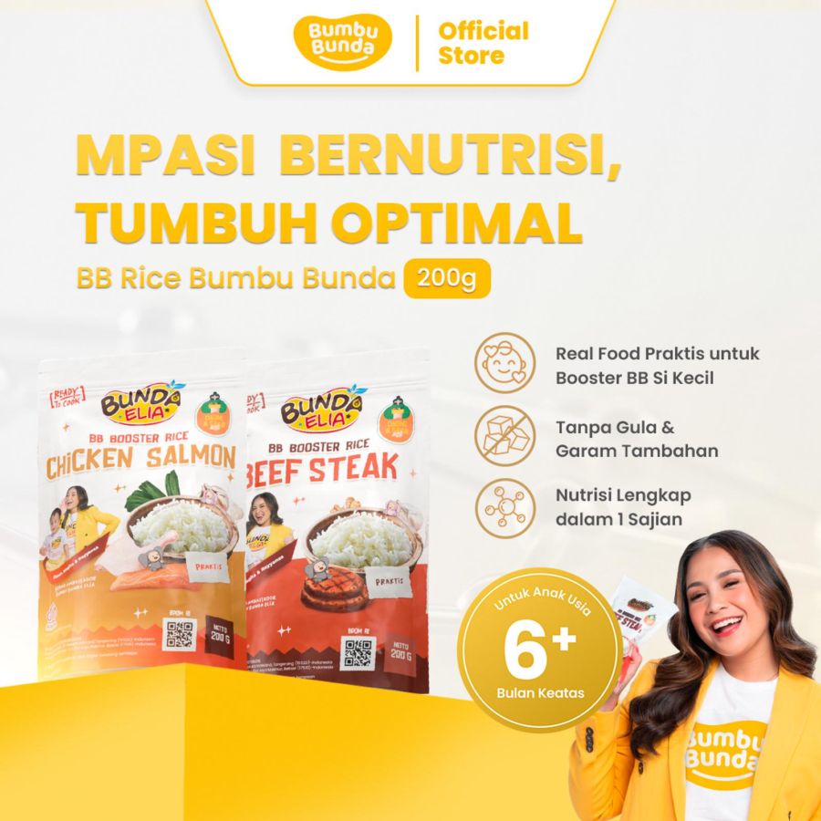 Bumbu Bunda Elia BB Booster Rice Beef Salmon MPASI 200gram