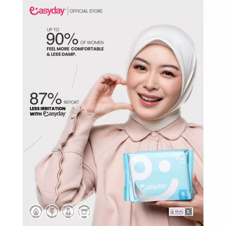 Easyday Night Pad Wing 29cm Pembalut Kewanitaan 8pads