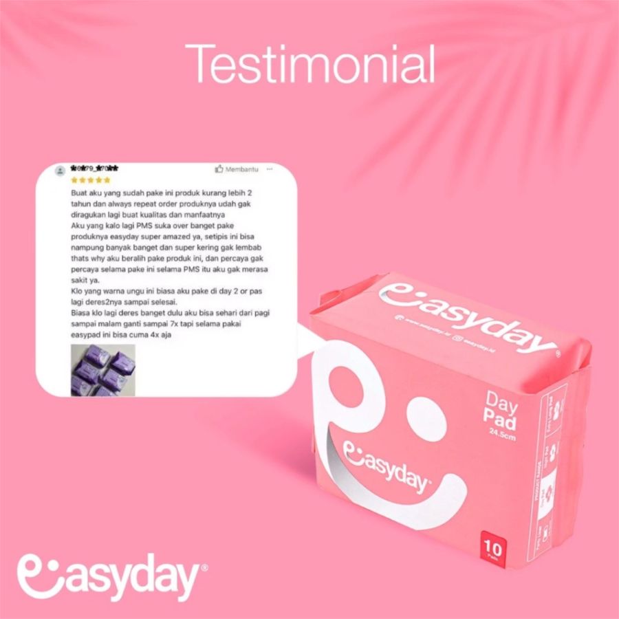 Easyday Day Pad Wing 24,5cm Pembalut Kewanitaan 10pads